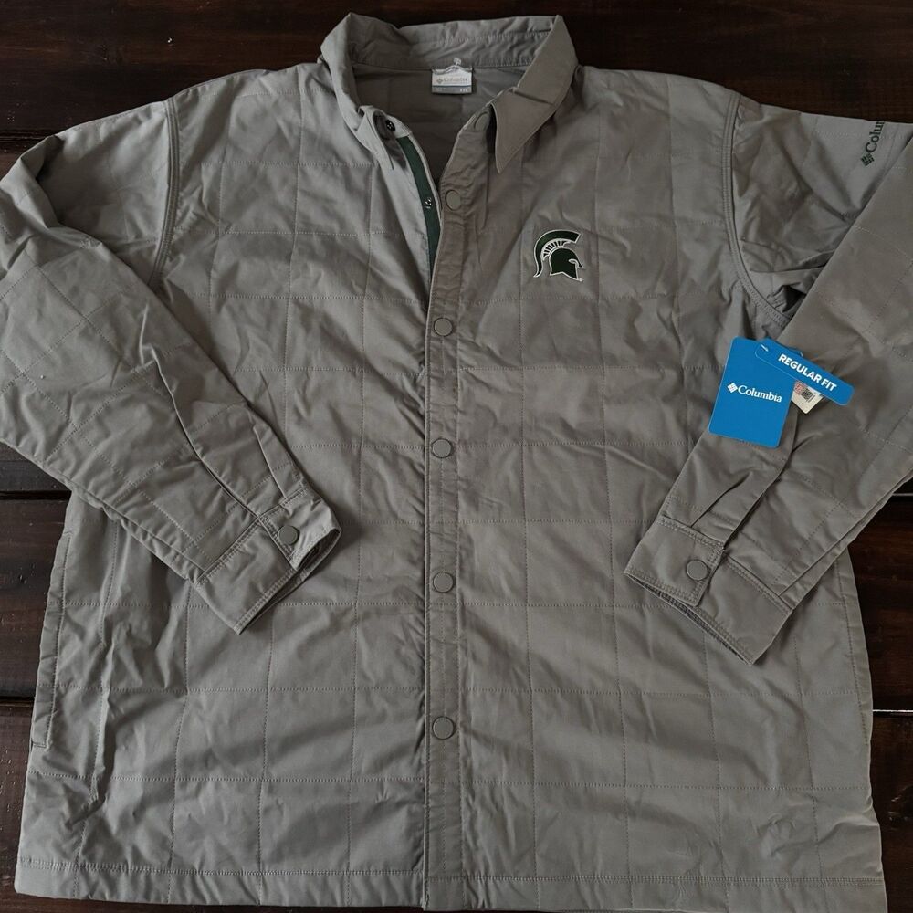 Columbia Michigan State Spartans Campus Roam Quilted Shirt Jacket